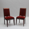 Set of 4 French Art Deco Mahogany Dining Chairs by Gaston Poisson