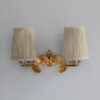 Set of 4 Fine French 1950s Gilded Bronze Wall Lights by Jules Leleu