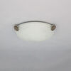 Fine French Art Deco Glass and Nickel Flush Mount/ Sconce by Jean Perzel