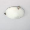 Fine French Art Deco Glass and Nickel Flush Mount/ Sconce by Jean Perzel