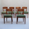 Set of 6 Fine French 1940s Dining Chairs by Printz