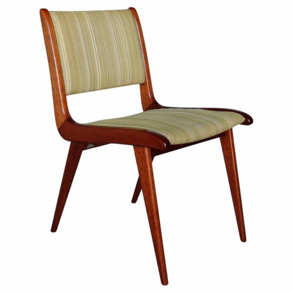 Fine French Mid-Century Mahogany Side Chair by Roset