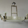 Fine French Art Deco Brass and Glass Chandelier by Petitot