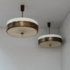 2 fine French 1960s Dallux, Metal and Perspex Pendants