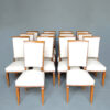 Set of 14 Fine French Art Deco Dining Chairs