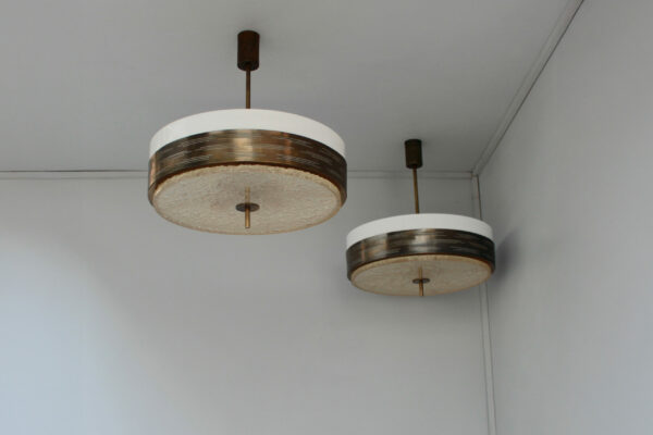 2 fine French 1960s Dallux, Metal and Perspex Pendants - Image 4