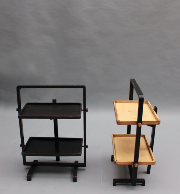 2 Fine French 1930s Wooden Folding Side Tables by Le Meuble Geisha - Image 8