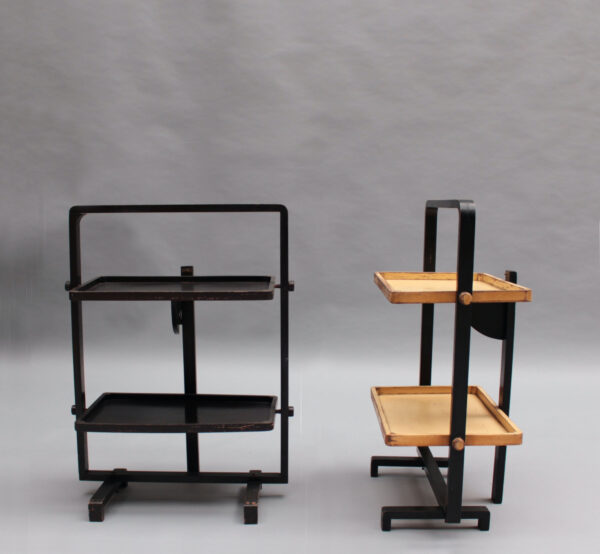 2 Fine French 1930s Wooden Folding Side Tables by Le Meuble Geisha - Image 4