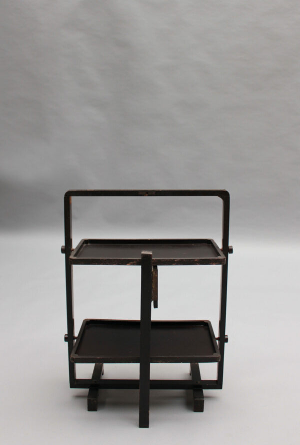 2 Fine French 1930s Wooden Folding Side Tables by Le Meuble Geisha - Image 13