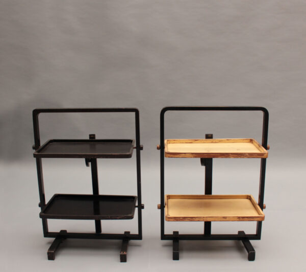 2 Fine French 1930s Wooden Folding Side Tables by Le Meuble Geisha - Image 6