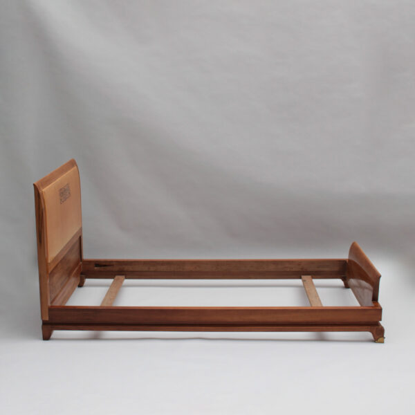 2 Fine French 1940s Bed Frames by Jean Pascaud - Image 7