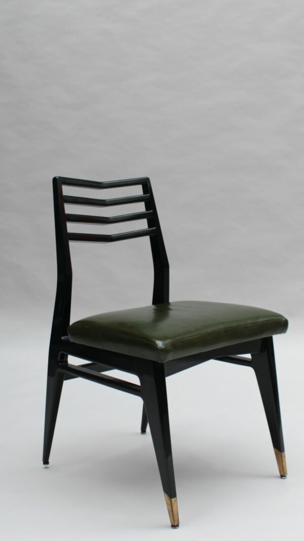 Set of 6 Fine French 1950s Dining Chairs by Raphael - Image 5