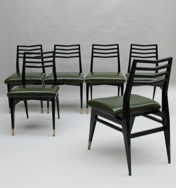 Set of 6 Fine French 1950s Dining Chairs by Raphael - Image 15