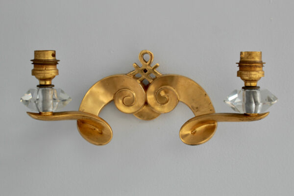 Set of 4 Fine French 1950s Gilded Bronze Wall Lights by Jules Leleu - Image 11