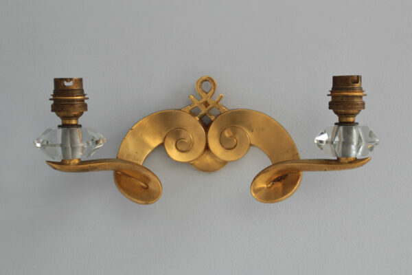 Set of 4 Fine French 1950s Gilded Bronze Wall Lights by Jules Leleu - Image 12