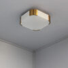Fine French Art Deco Glass and Bronze Ceiling or Wall Light by Perzel - Image 2