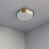 Fine French Art Deco Glass and Bronze Ceiling or Wall Light by Perzel - Image 3