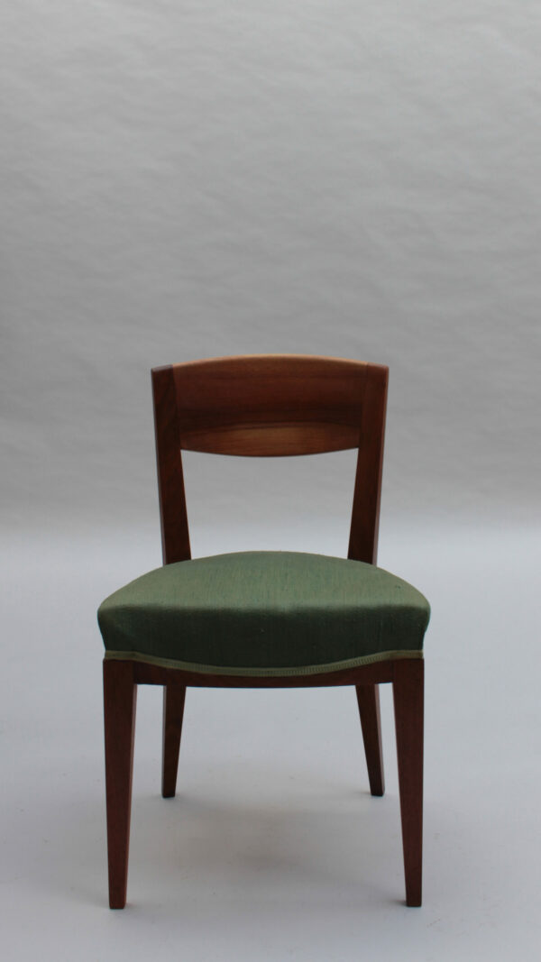 Set of 6 Fine French 1940s Dining Chairs by Printz - Image 3