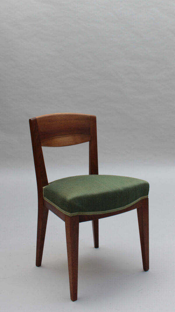 Set of 6 Fine French 1940s Dining Chairs by Printz - Image 4