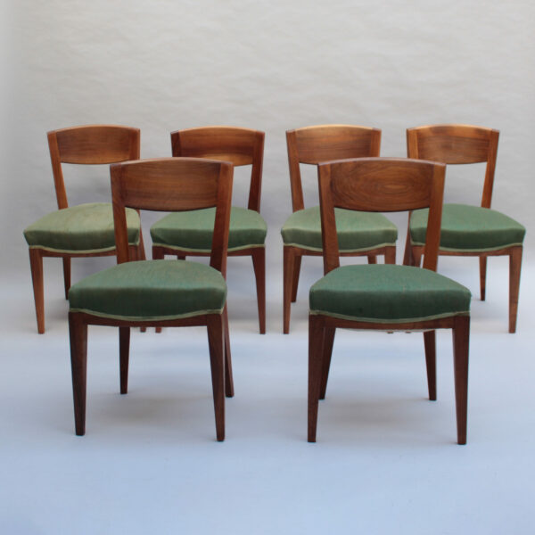 Set of 6 Fine French 1940s Dining Chairs by Printz - Image 12