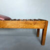 Unusual French Pine and Leather 1940s Benchin - Image 11