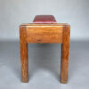 Unusual French Pine and Leather 1940s Benchin - Image 13