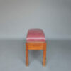 Unusual French Pine and Leather 1940s Benchin - Image 8