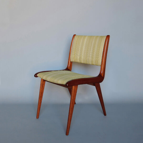 Fine French Mid-Century Mahogany Side Chair by Roset - Image 3