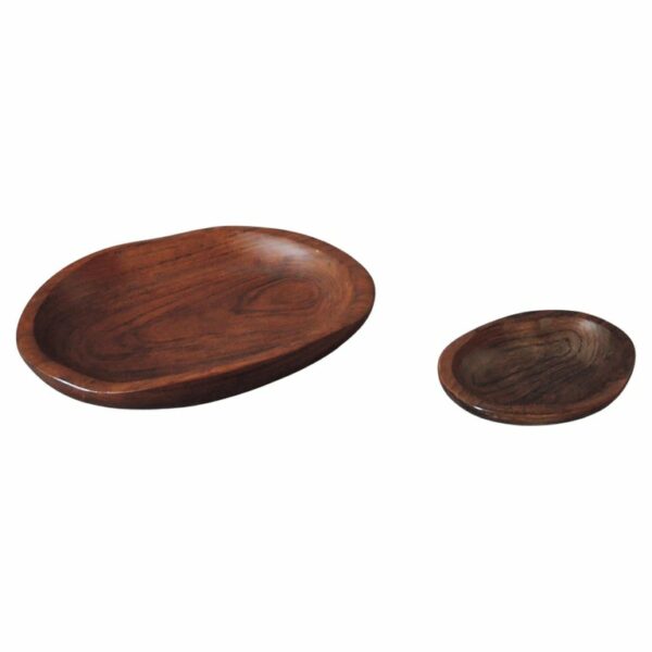 Alexandre and Odile Noll, Two Wooden Carved Trays