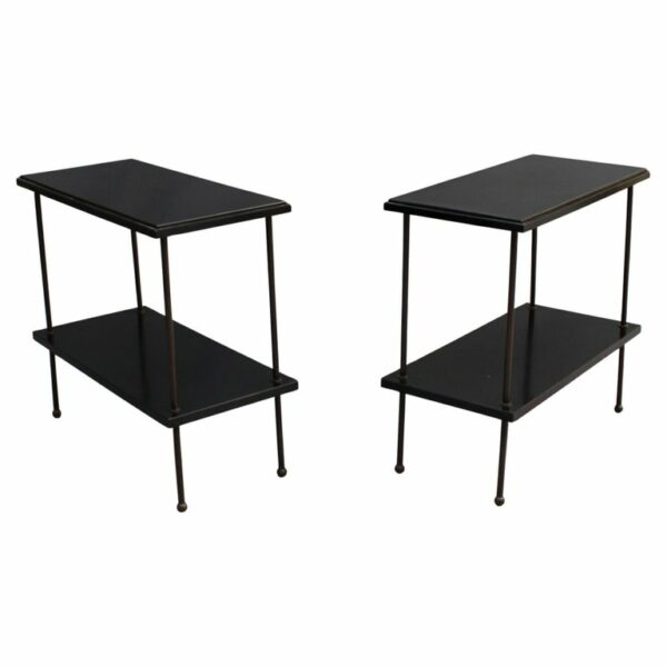 A Pair of Fine French 1950s Side Tables attributed to Baptistin Spade