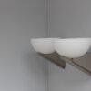 A pair of Fine French Art Deco Brushed Nickel and Glass Sconces by Jean Perzel - Image 9