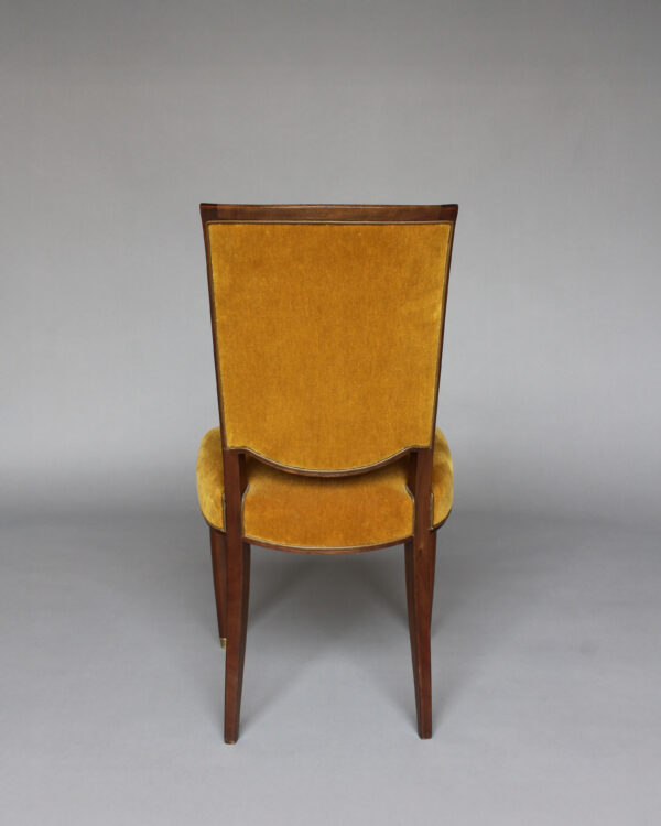 6 Fine French 1940s Mahogany Dining Chairs by Jules Leleu - Image 10