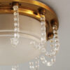 Rare Fine French 1950s Glass and Brass Flush Mount by Leleu - Image 9