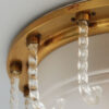 Rare Fine French 1950s Glass and Brass Flush Mount by Leleu - Image 8