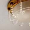 Rare Fine French 1950s Glass and Brass Flush Mount by Leleu - Image 7