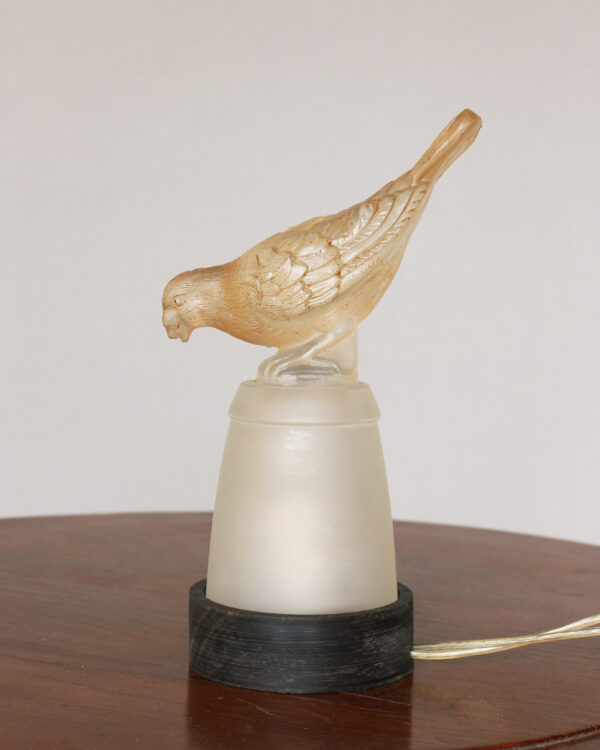 Pair of Fine French Art Deco Bird Night Lights in Molded Glass by Verlys - Image 4