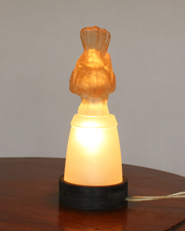 Pair of Fine French Art Deco Bird Night Lights in Molded Glass by Verlys - Image 9