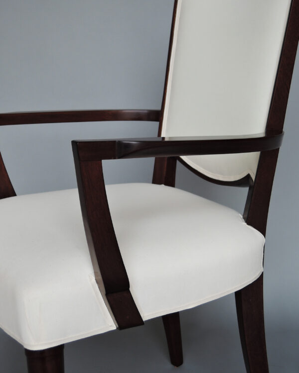 Pair of Fine French Art Deco Mahogany Armchairs by Jules Leleu (Copy) - Image 13
