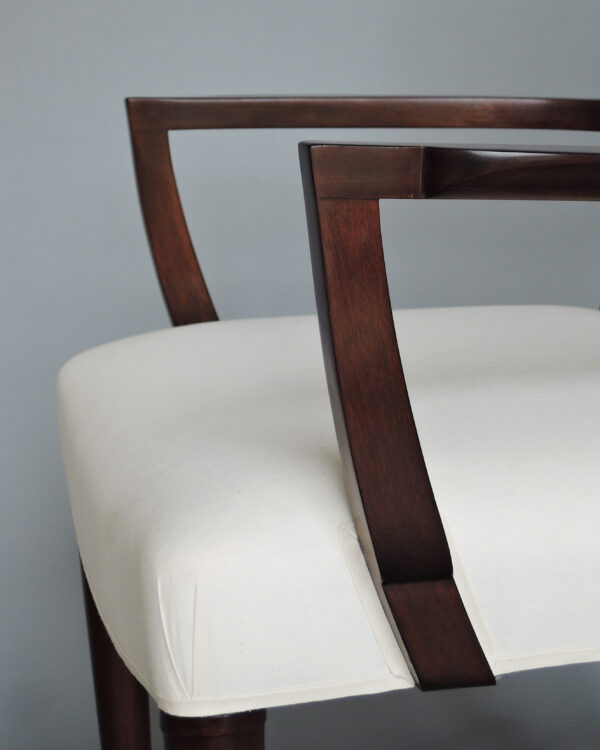 Pair of Fine French Art Deco Mahogany Armchairs by Jules Leleu (Copy) - Image 14