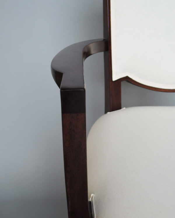 Pair of Fine French Art Deco Mahogany Armchairs by Jules Leleu (Copy) - Image 10