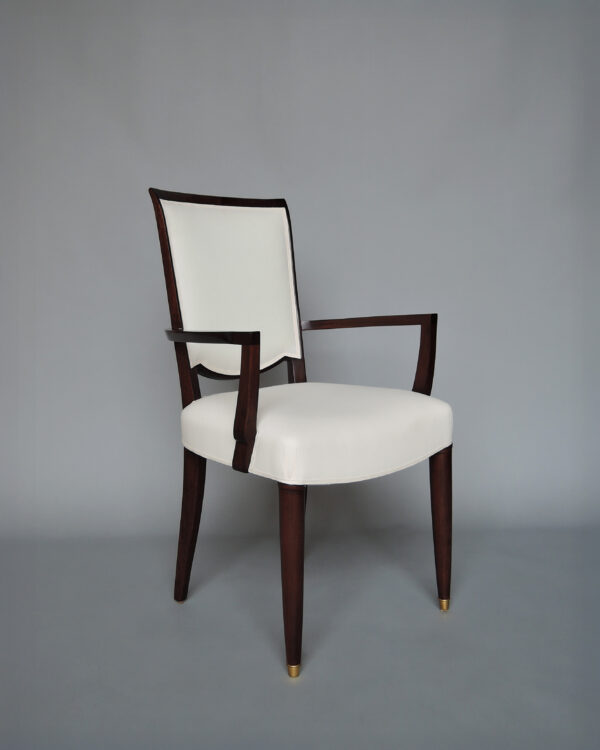 Pair of Fine French Art Deco Mahogany Armchairs by Jules Leleu (Copy) - Image 5