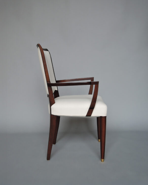 Pair of Fine French Art Deco Mahogany Armchairs by Jules Leleu (Copy) - Image 6