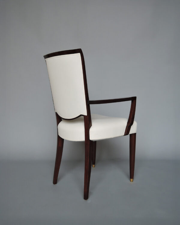 Pair of Fine French Art Deco Mahogany Armchairs by Jules Leleu (Copy) - Image 7