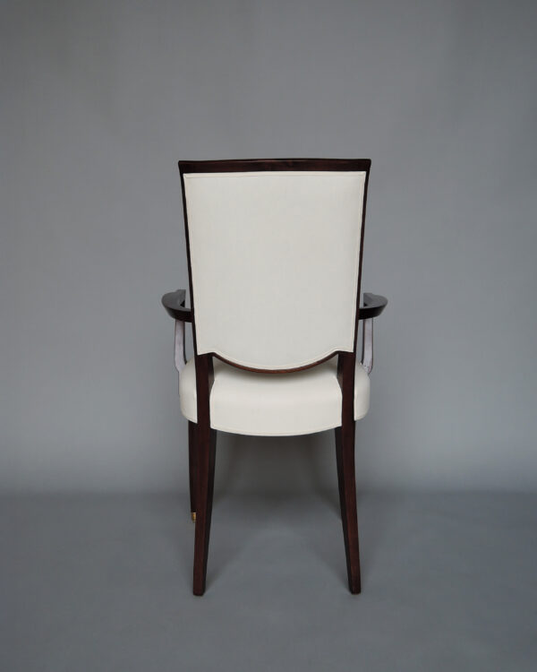 Pair of Fine French Art Deco Mahogany Armchairs by Jules Leleu (Copy) - Image 8