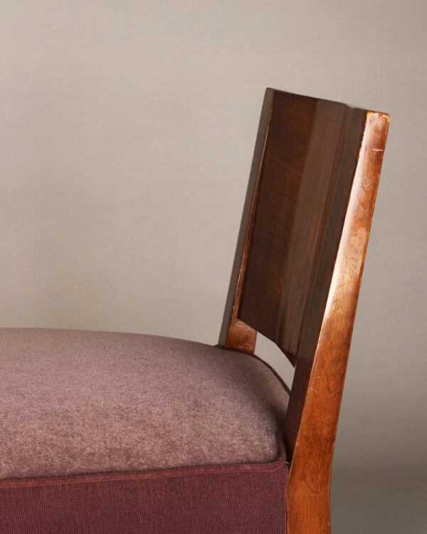 A Fine French Art Deco Walnut Side Chair - Image 9