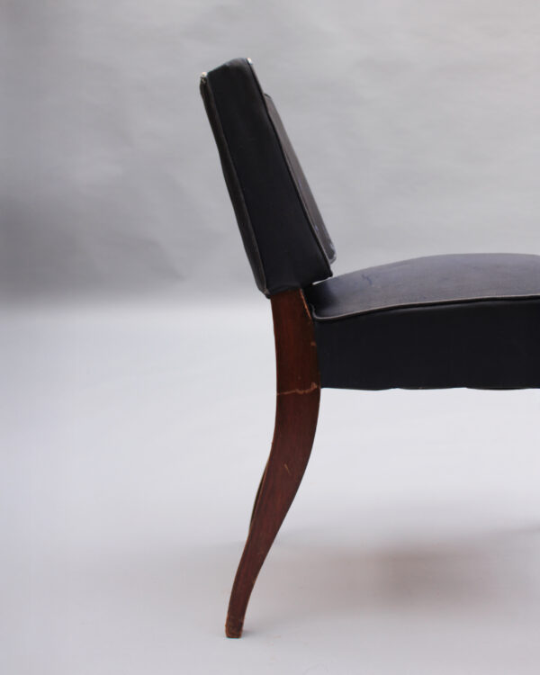 Pair of Fine French Art Deco Mahogany Side Chairs - Image 10