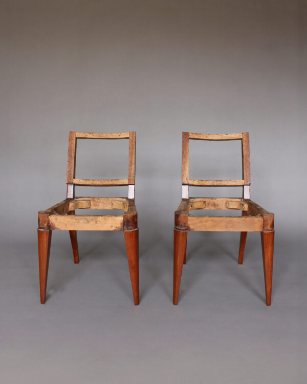 Pair of Fine French Art Deco Mahogany Side Chairs - Image 15
