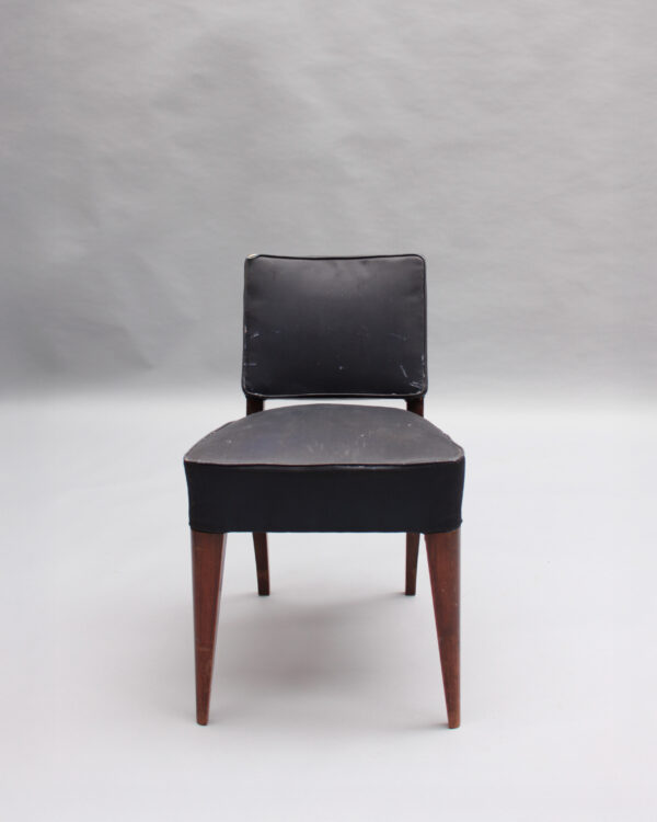 Pair of Fine French Art Deco Mahogany Side Chairs - Image 5