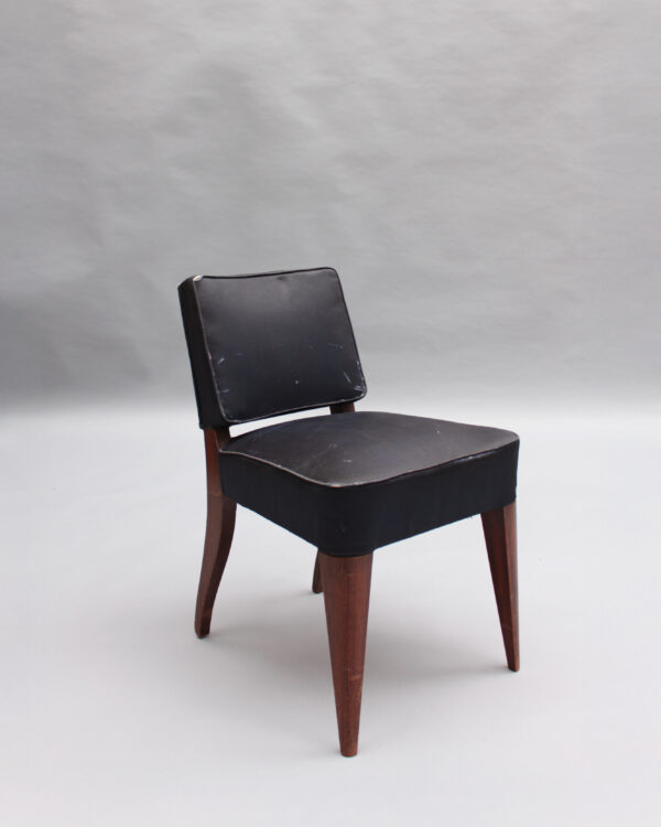 Pair of Fine French Art Deco Mahogany Side Chairs - Image 6