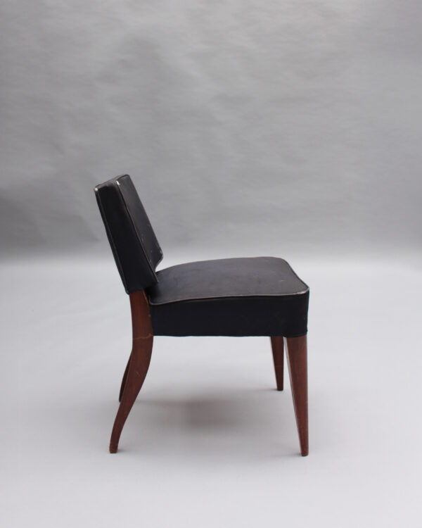 Pair of Fine French Art Deco Mahogany Side Chairs - Image 7